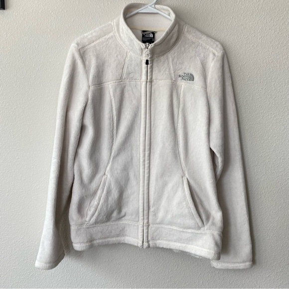 The North Face | Women's Full Zip Furry Fleece Jacket Size Medium White - Picture 1 of 6